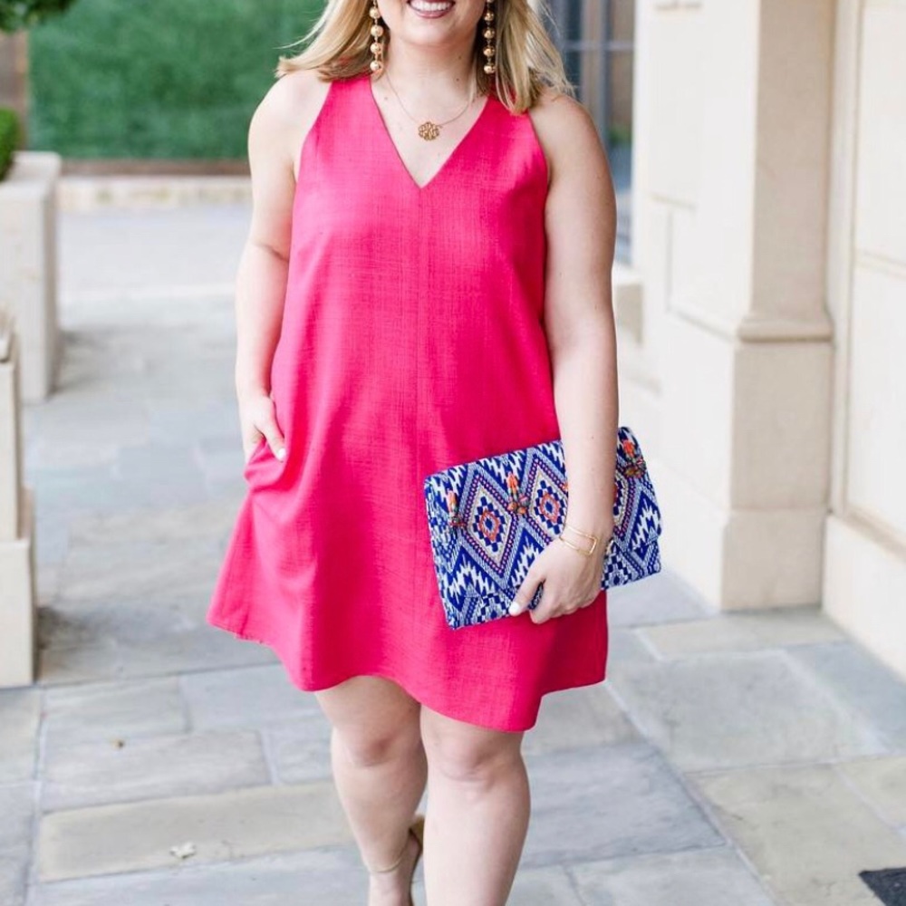 LaRoque Pink Linen Dress - Sz Small